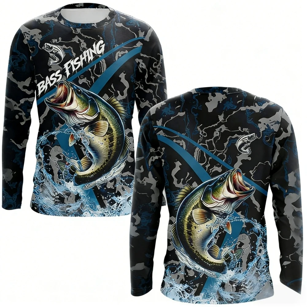 Kemeja Pancing Pria Lengan Pan - Outdoor Hunting Prints ulasan dan harga